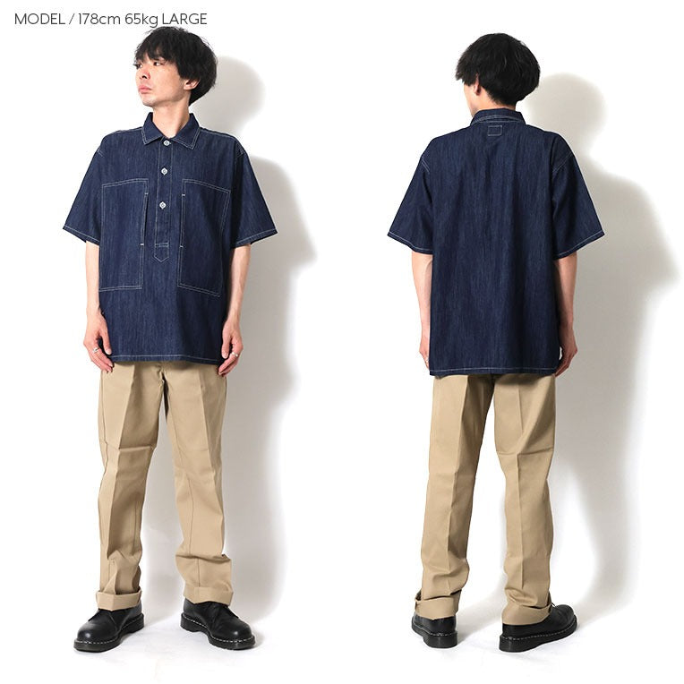 41234 PULLOVER S/S SHIRT - INDIGO