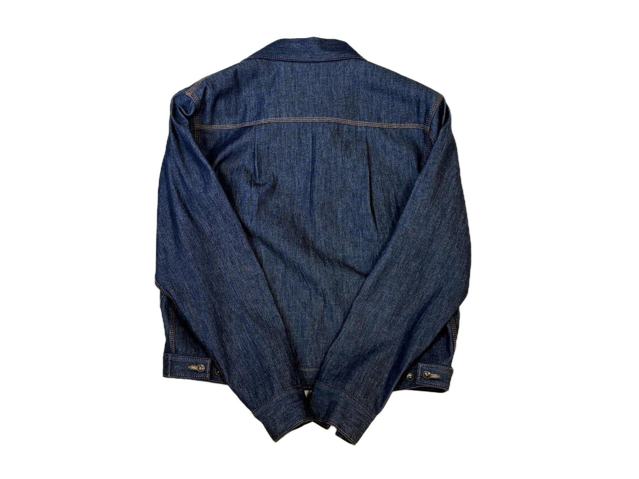 AK/PR/LOT2/JKT/030 Denim Document Jacket with curved yoke Red Japanese selvedge - INDIGO