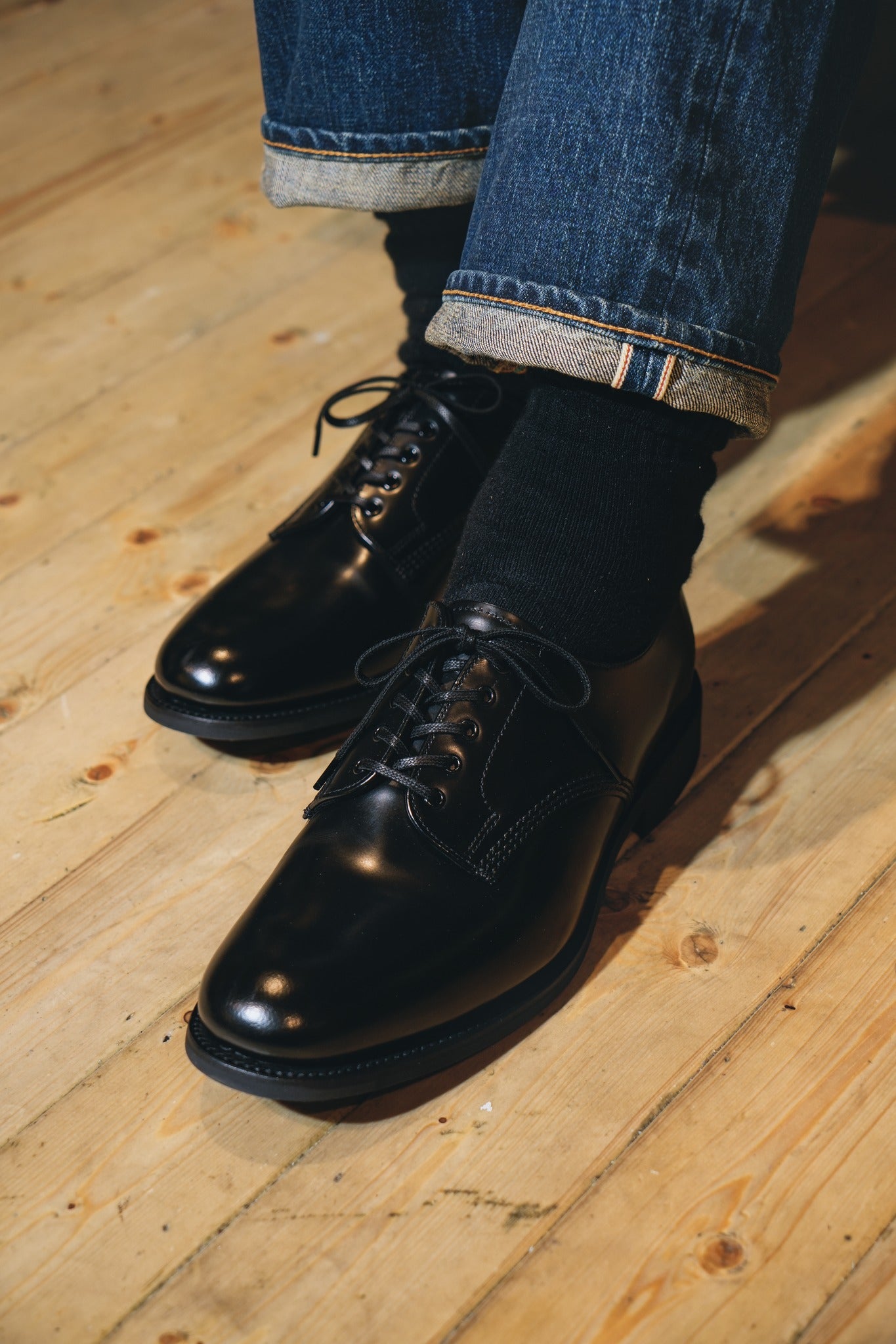 2246B MILITARY OFFICER SHOE - BLACK
