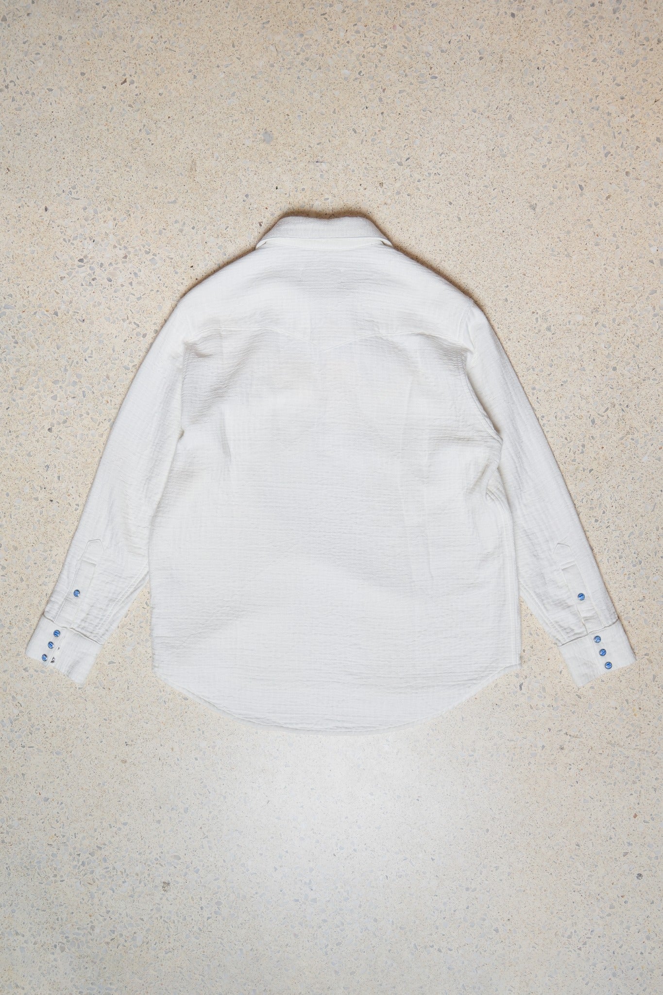 SASHIKO AMERICAN COWBOY SHIRT - WHITE