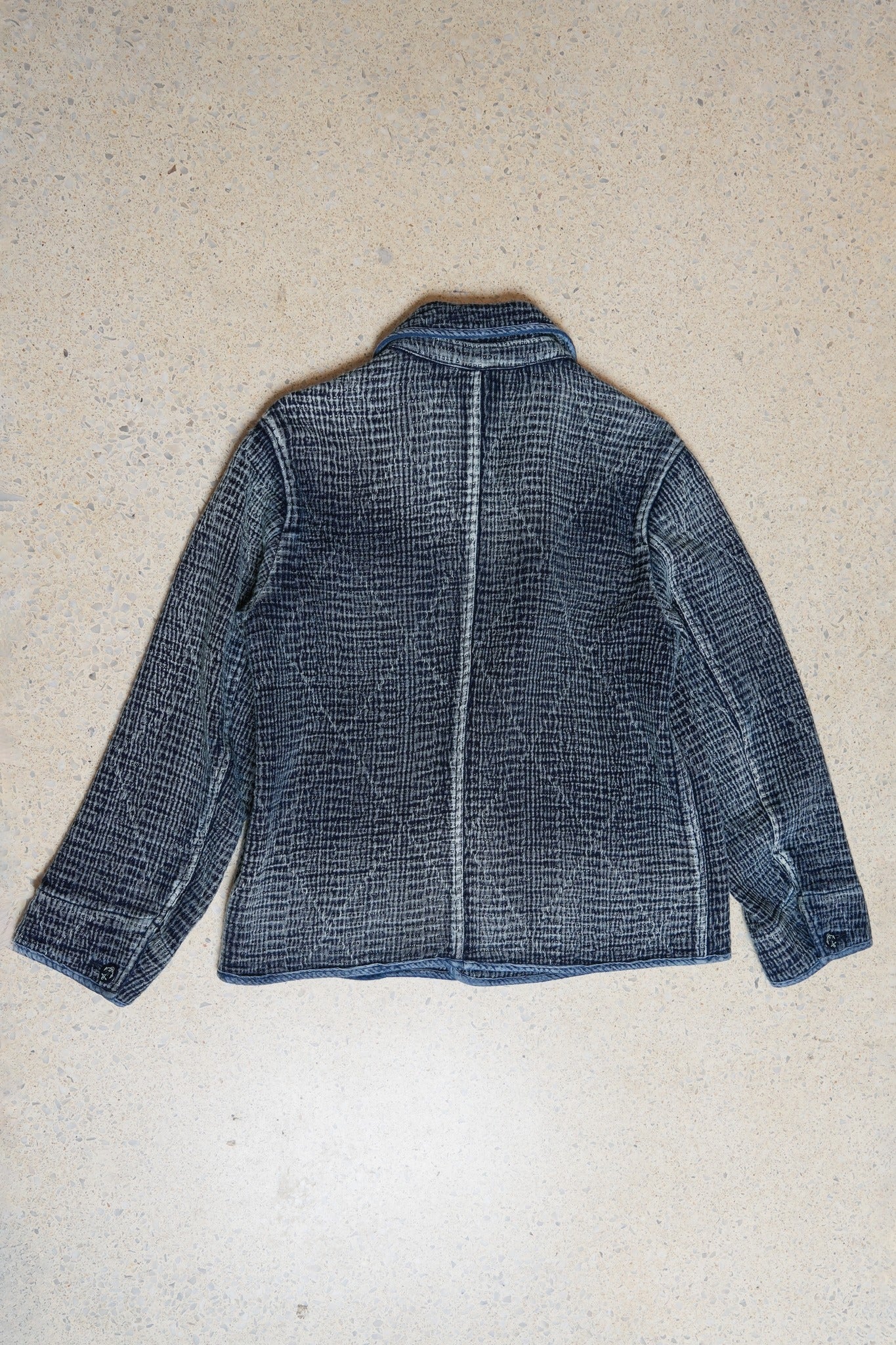 HEAVY SASHIKO DOUBLE-BREASTED CLASSIC JACKET - INDIGO