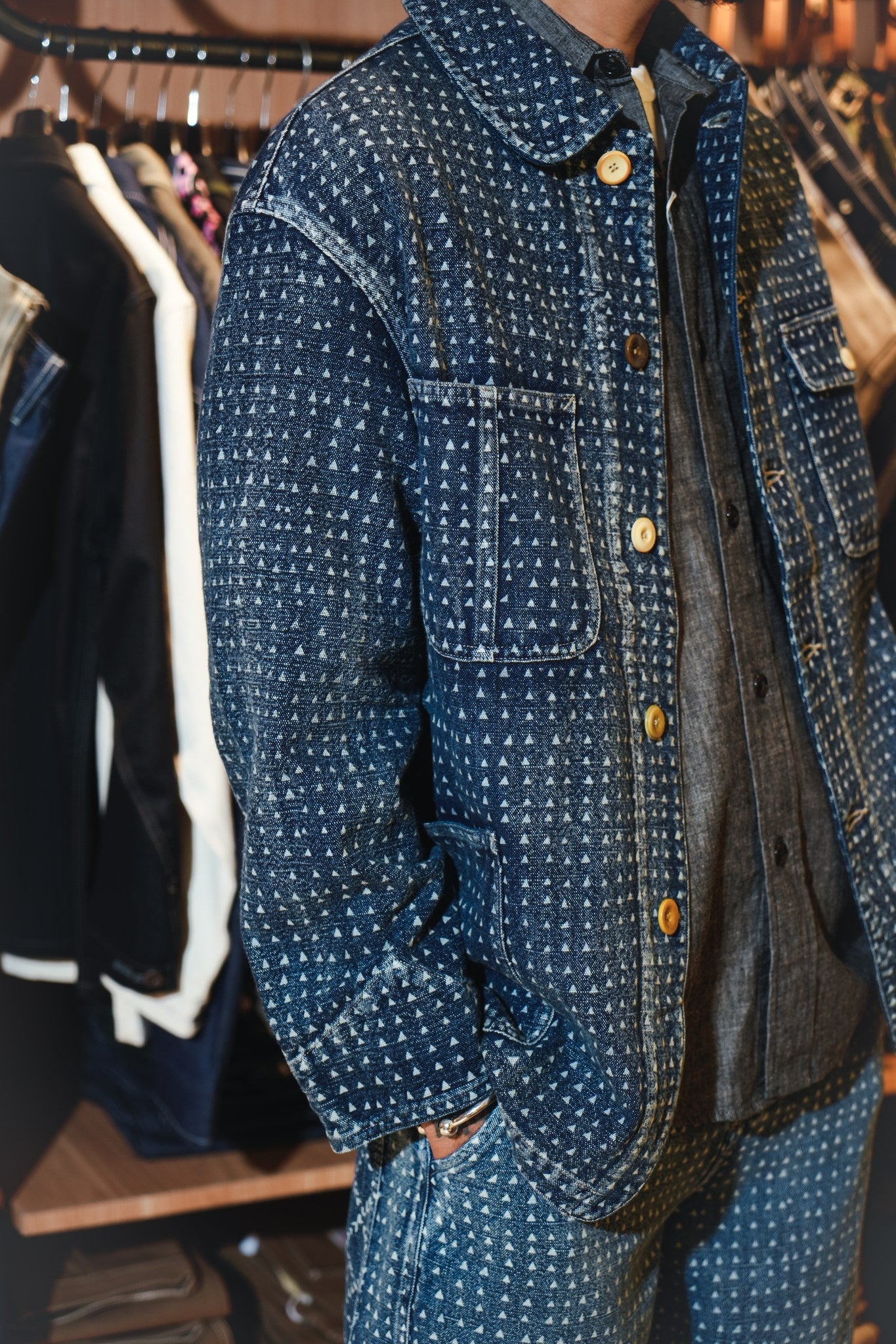 WABASH ZIMBABWE COTTON JACKET - INDIGO