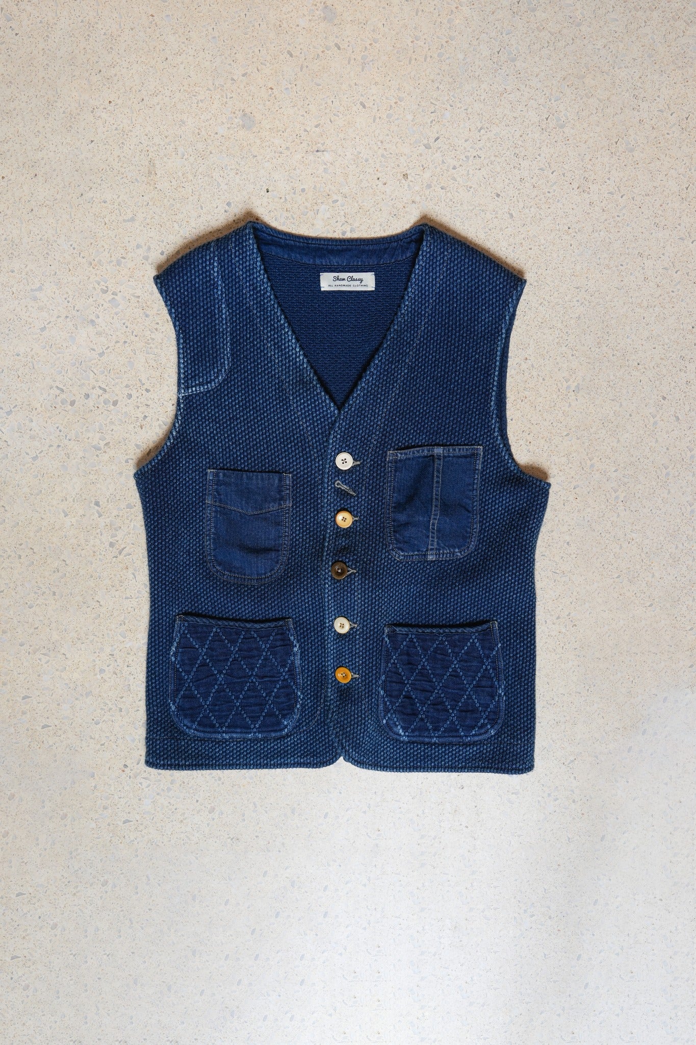 SUPER KENDO&SASHIKO VEST - INDIGO