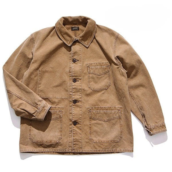 SC15723 COTTON DUCK FRENCH WORK JACKET - BROWN