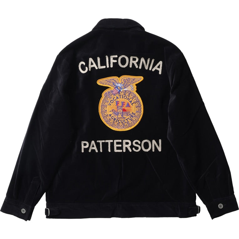 51509 COTTON VELVETEEN FFA JACKET - BLACK
