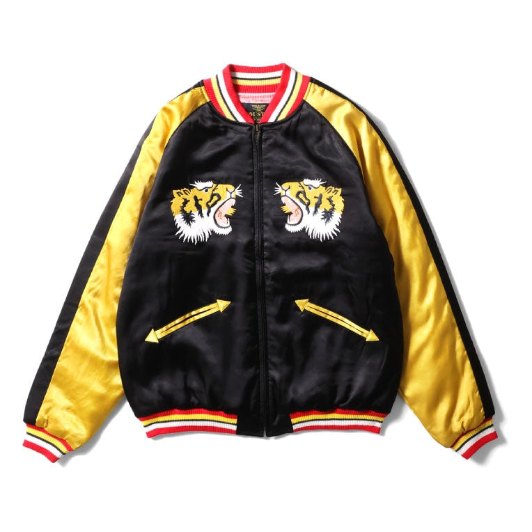 51525 RAYON SOUVENIR JACKET (TIGER) - BLACK