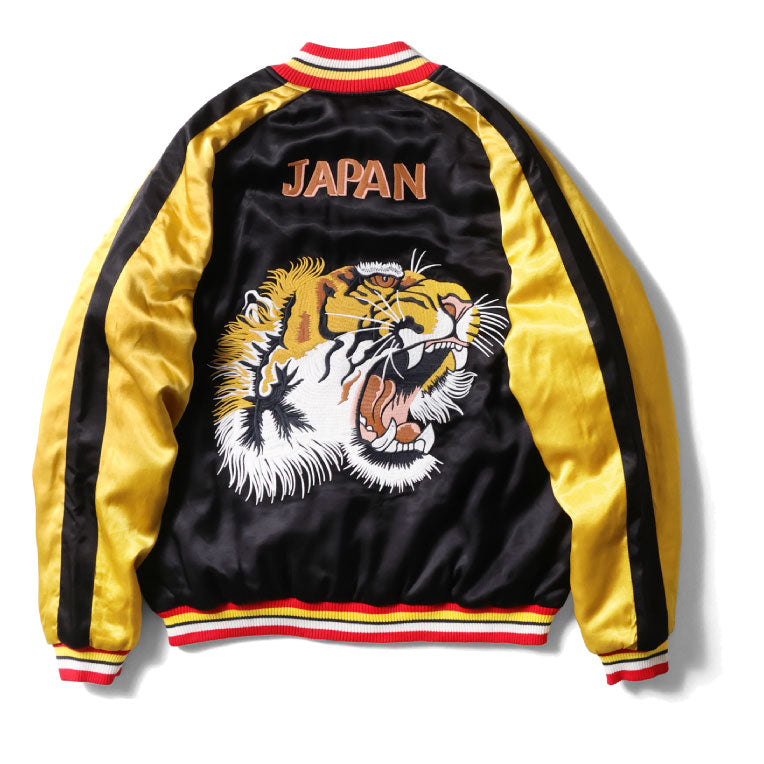 51525 RAYON SOUVENIR JACKET (TIGER) - BLACK