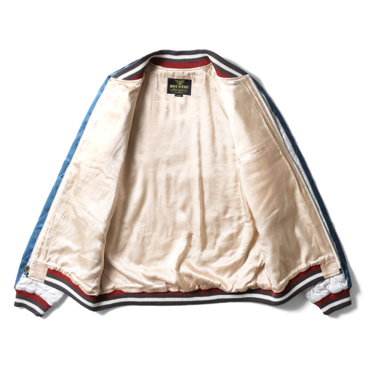 51527 RAYON SOUVENIR JACKET (MAP) - BLUE