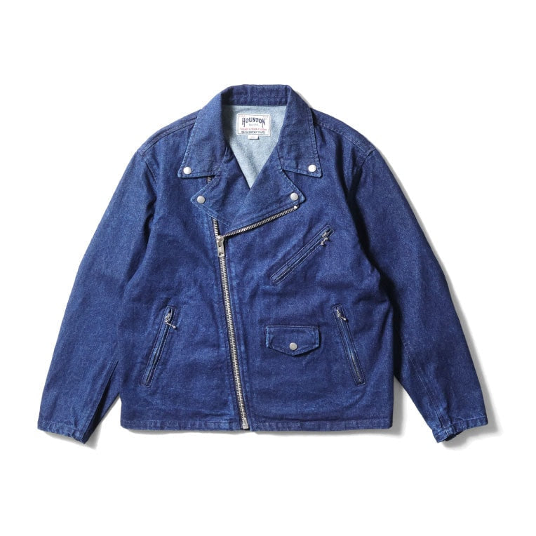 51562 DENIM DOUBLE RIDERS JACKET - INDIGO ONE WASH
