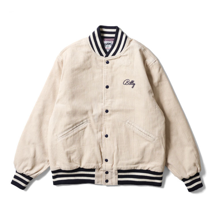51567 CORDUROY STADIUM JACKET - NATURAL