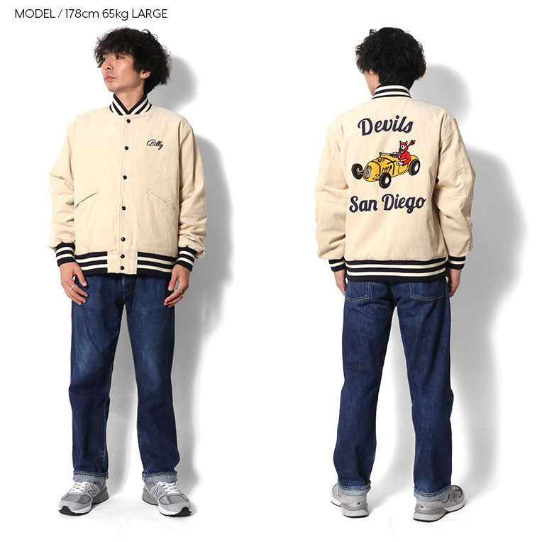 51567 CORDUROY STADIUM JACKET - NATURAL