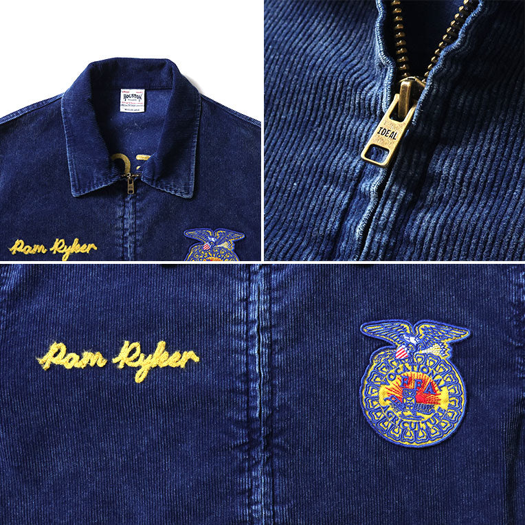 51597 INDIGO CORDUROY FFA JACKET - INDIGO VINTAGE WASH
