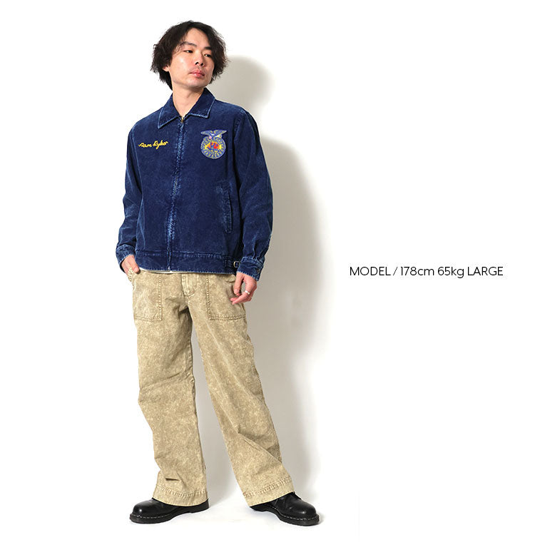 51597 INDIGO CORDUROY FFA JACKET - INDIGO VINTAGE WASH