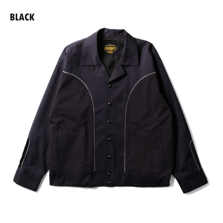 51606 PIPING WESTERN JACKET - BLACK