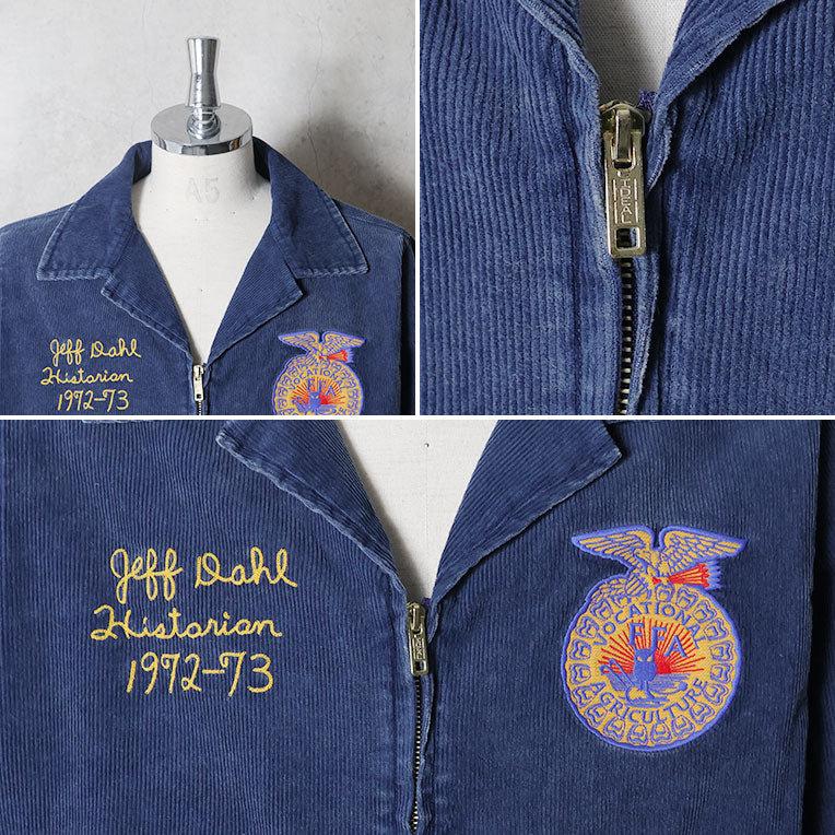 51654 WASHED CORDUROY FFA JACKET (FFA) - NAVY