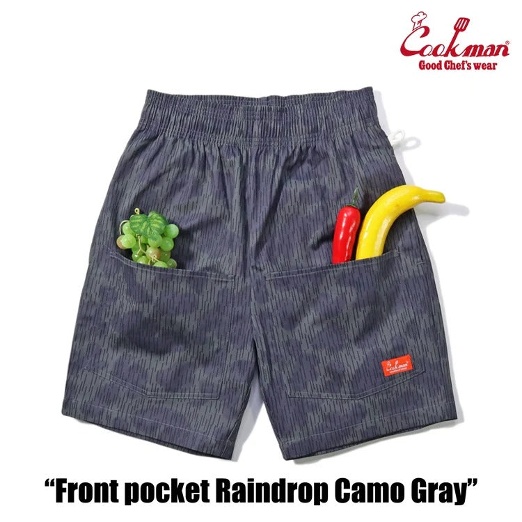 CHEF SHORT PANTS FRONT POCKET - RAINDROP CAMO GRAY