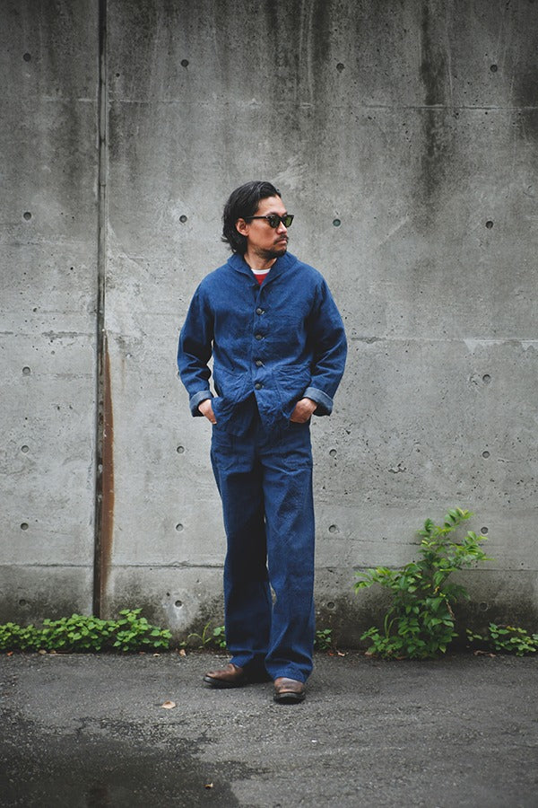 MJ23012 U.S. NAVY DENIM DUNGAREE JUMPER - INDIGO