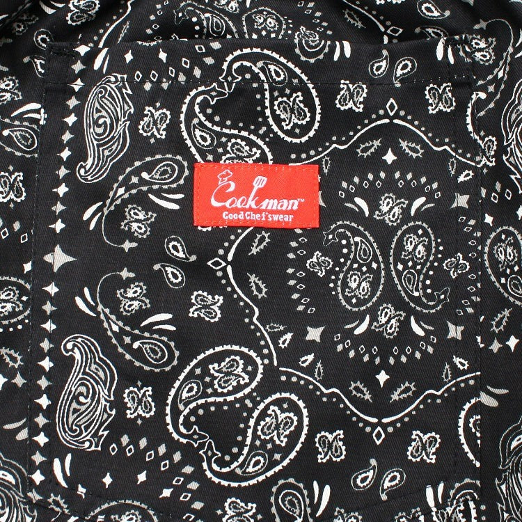 CHEF SHORT PANTS PAISLEY - BLACK