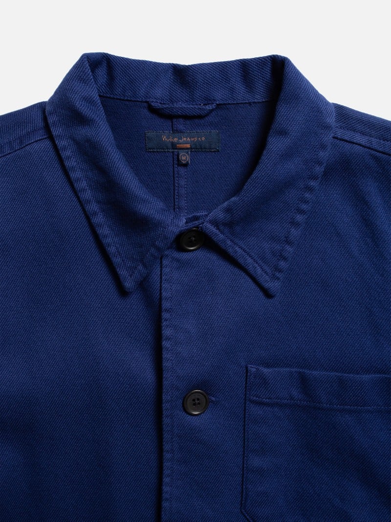 BARNEY WORKER JACKET - MID BLUE