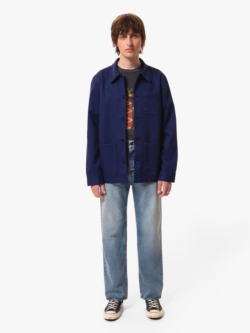 BARNEY WORKER JACKET - MID BLUE