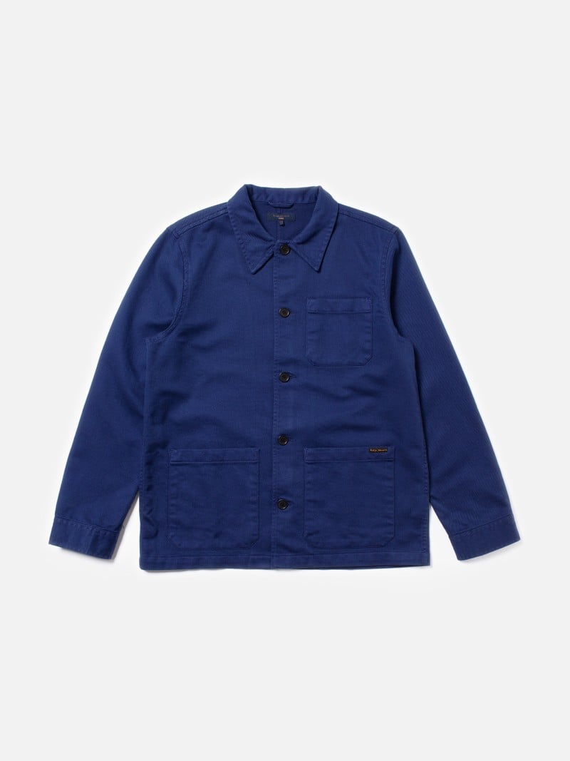 BARNEY WORKER JACKET - MID BLUE