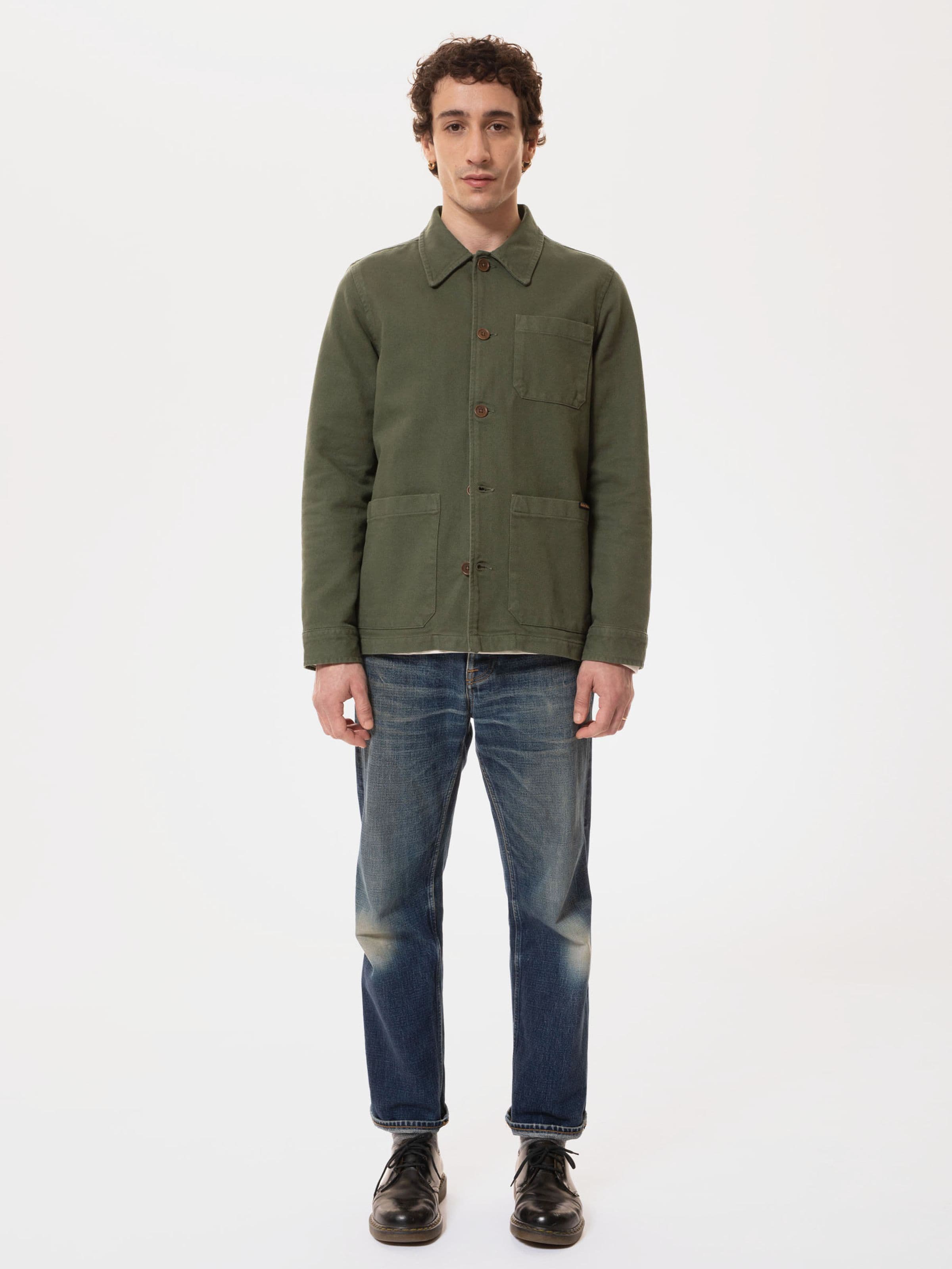 BARNEY WORKER JACKET - OLIVE