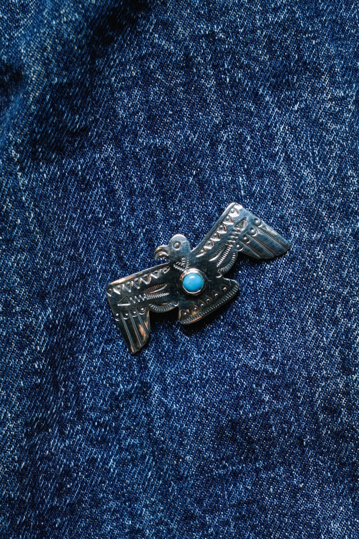 NL-0097 FLYING THUNDERBIRD PENDANT (ARROW, TURQUOISE)