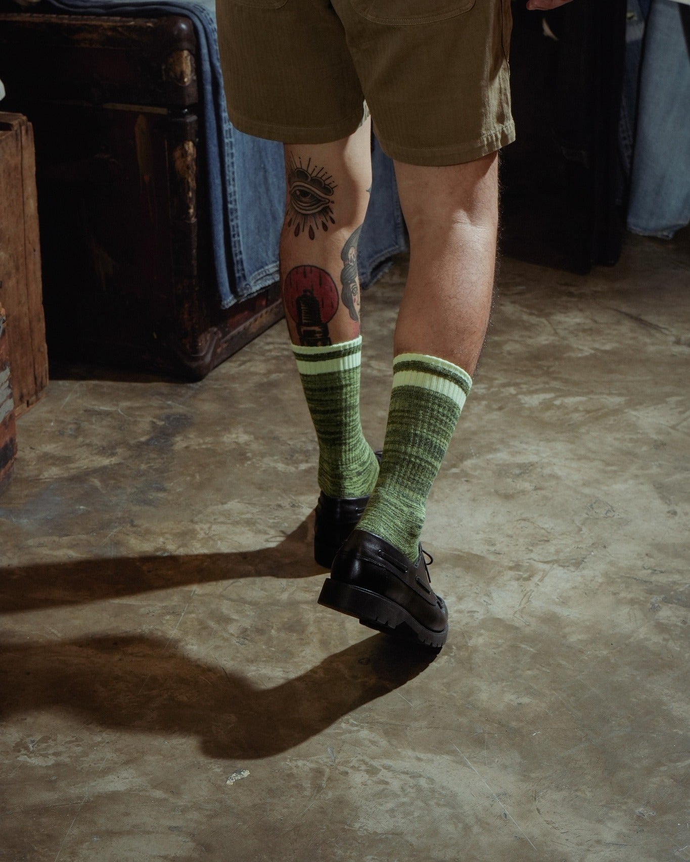 ORIGINAL COTTON SOCKS - MELANGE GREEN