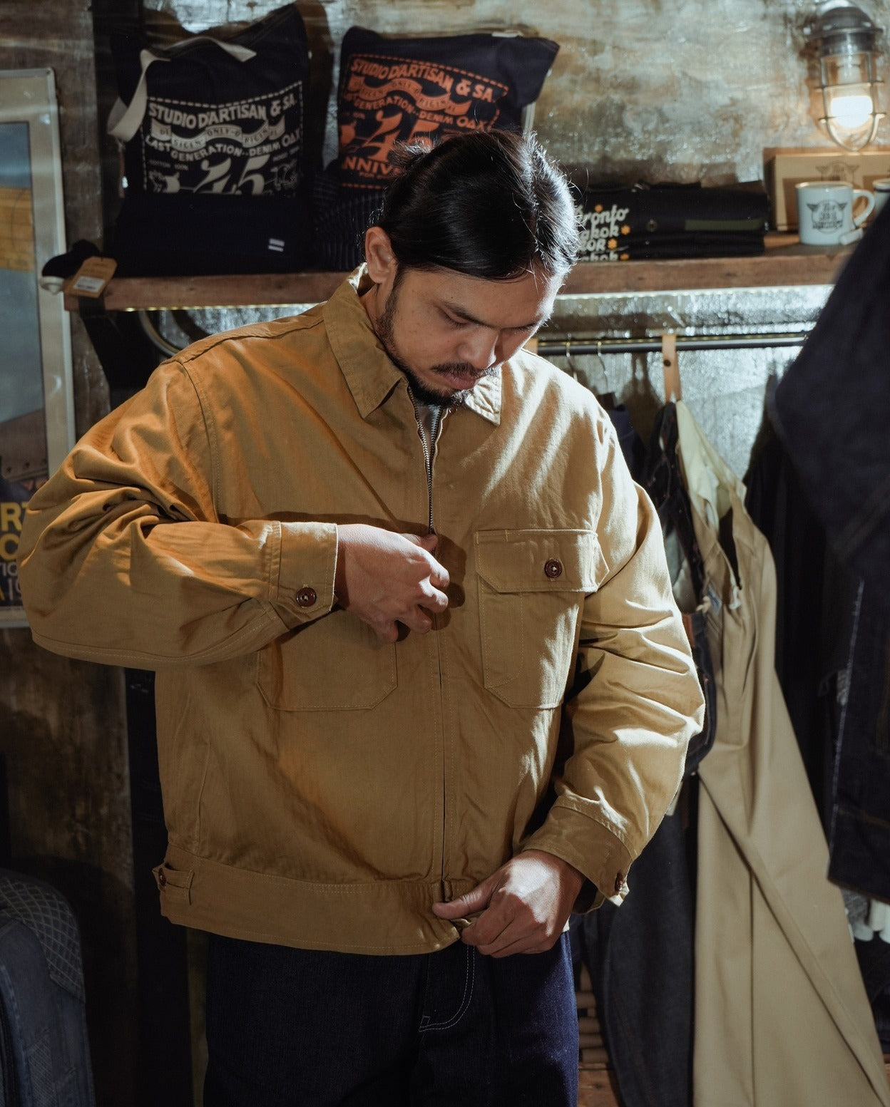 MECHANIC JACKET - KHAKI HBT