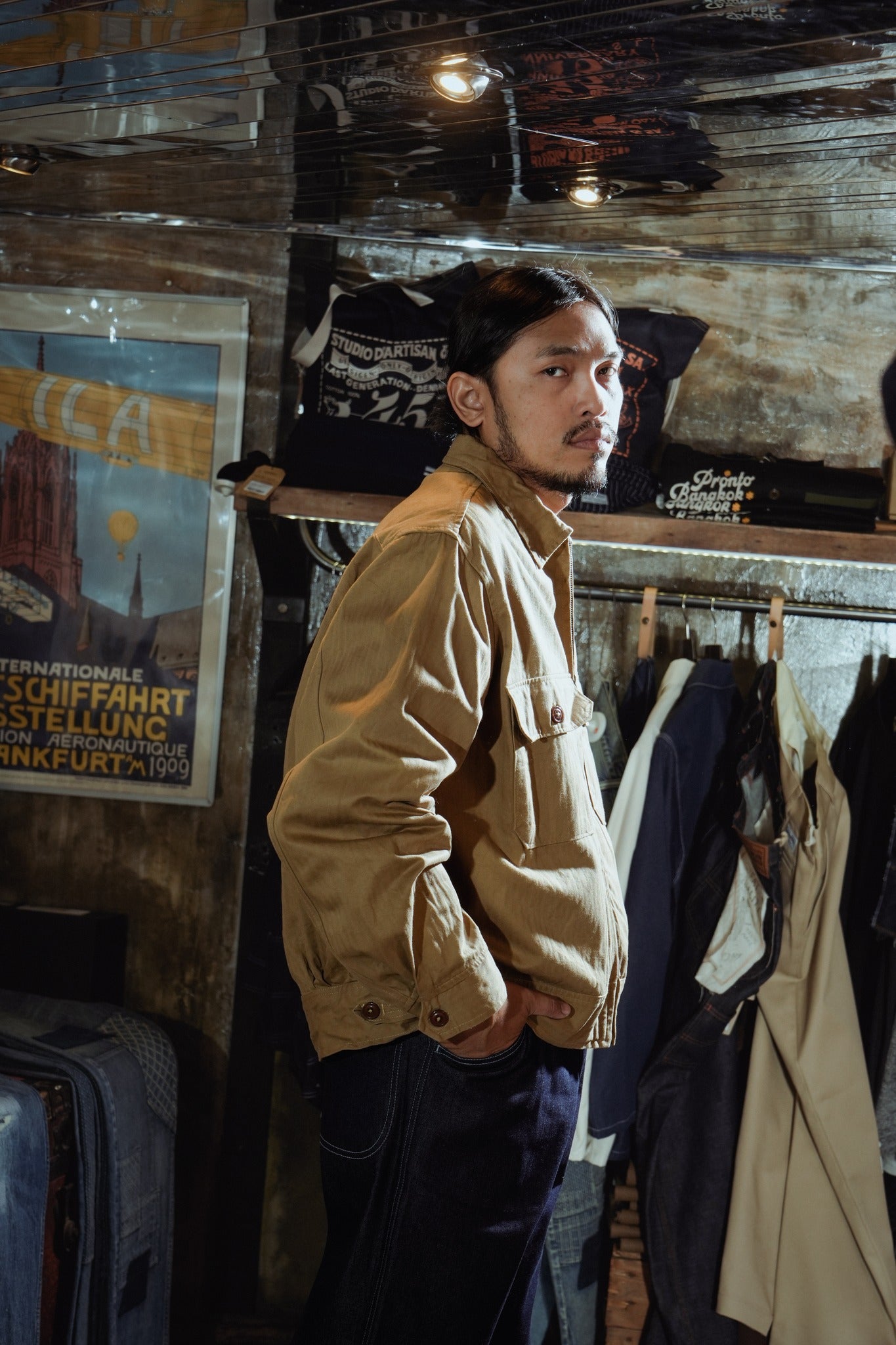 MECHANIC JACKET - KHAKI HBT