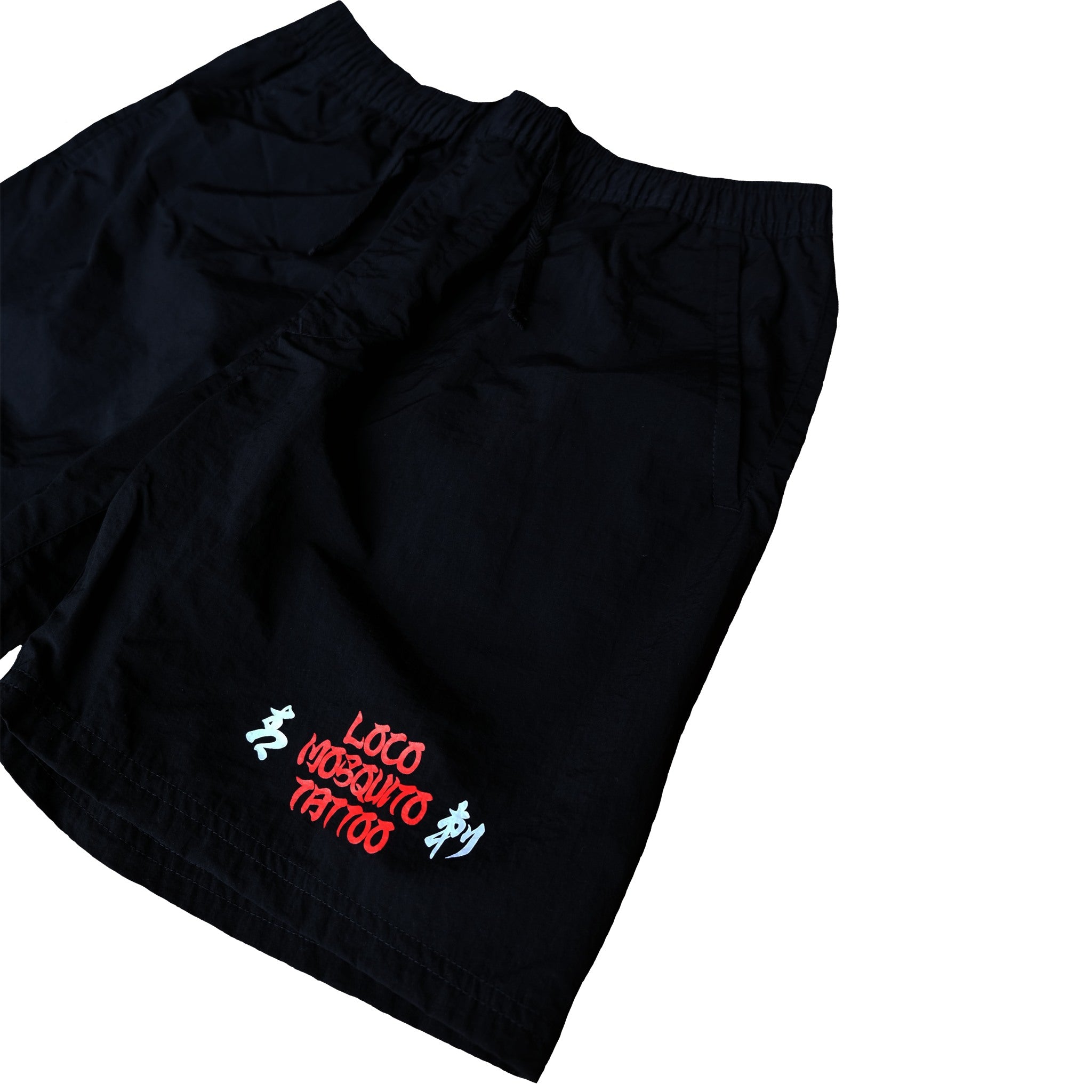 L. MOSQUITO TATTOO SHORTS - BLACK