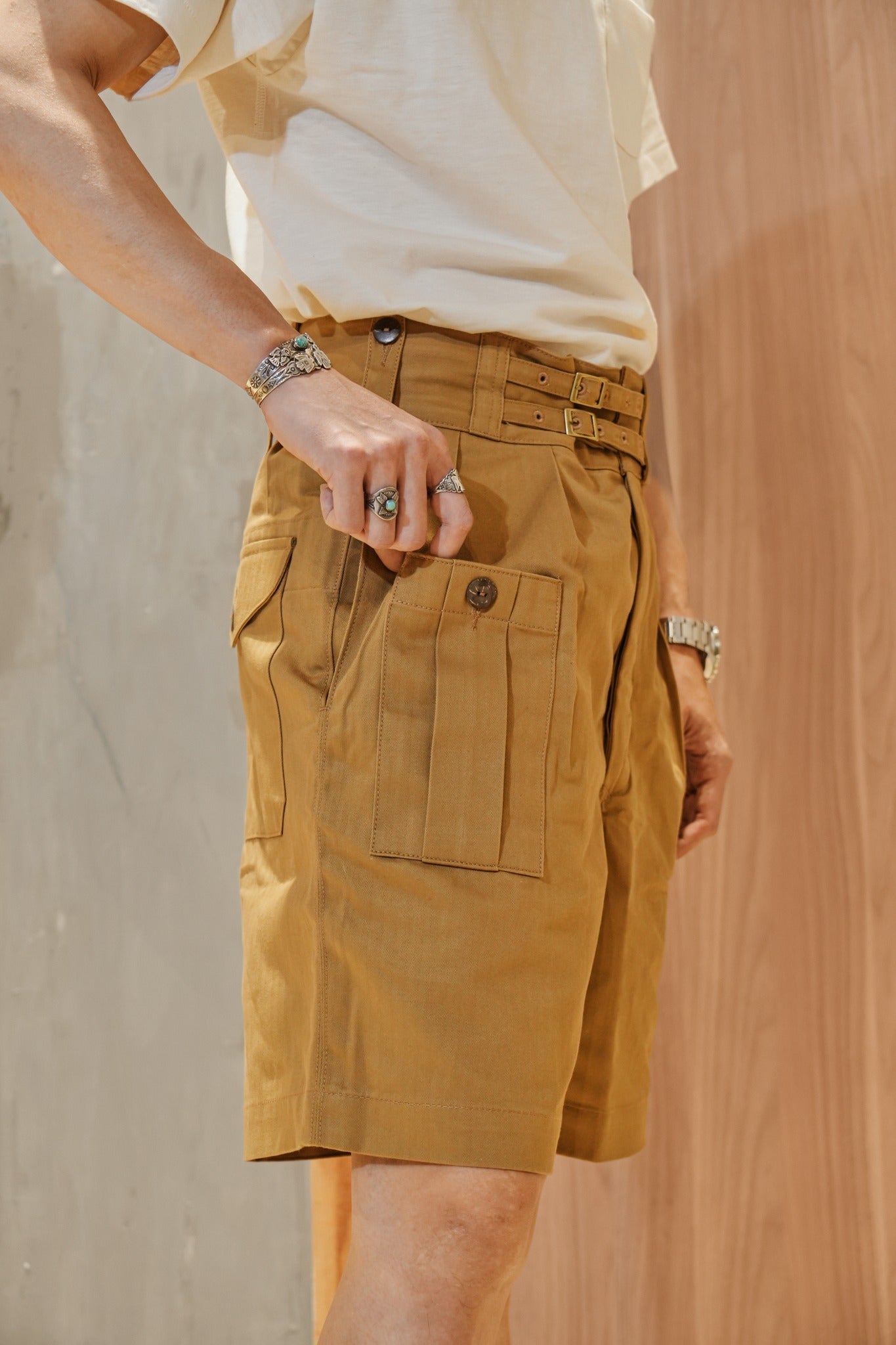 44 British Officer Shorts - KHAKI HBT