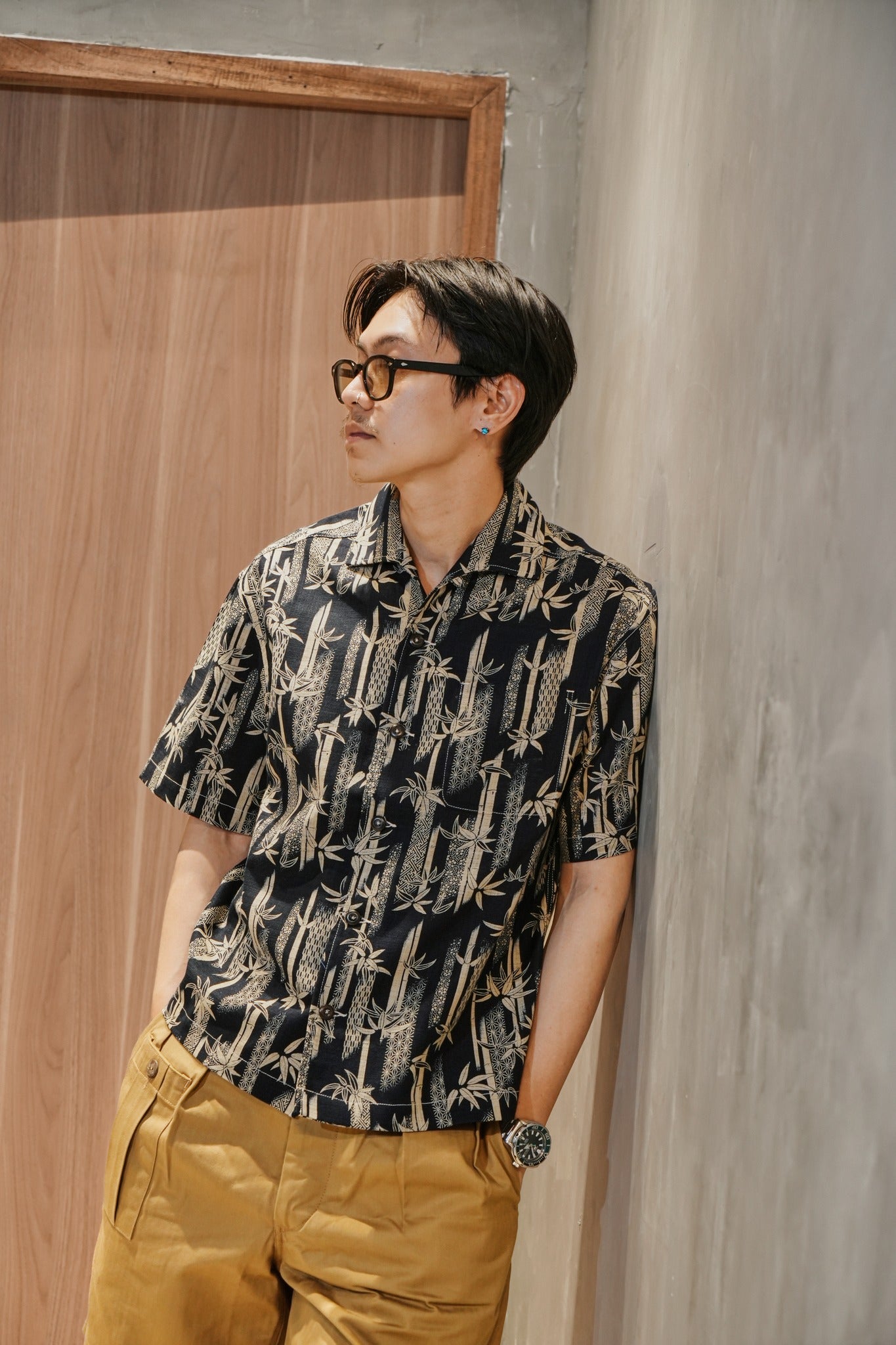 Bamboo Aloha shirt - Homespun multi