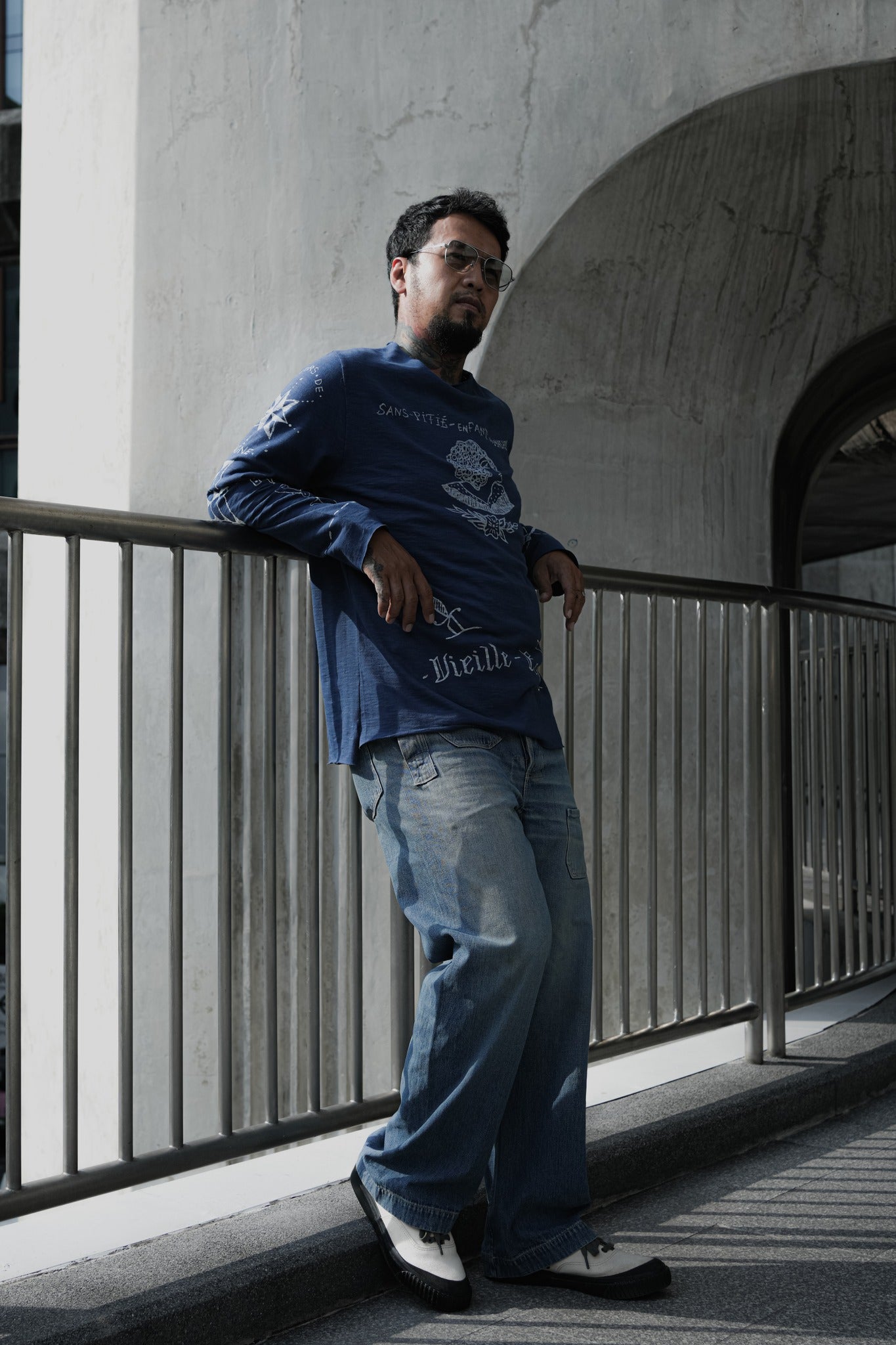 MARINIERE BOUSILLE - VIEILLE ECOLE - NAVY/WHITE