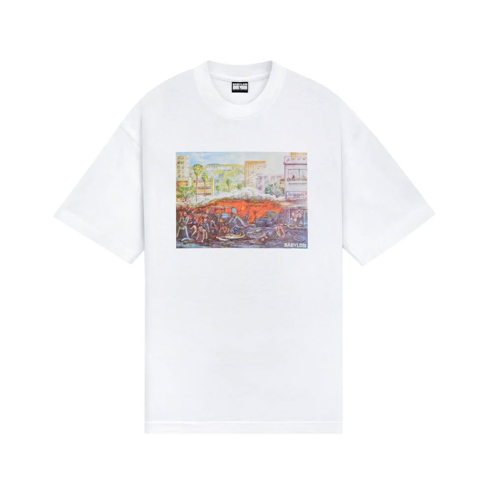 HOLLYWOOD BABYLON TEE  S/S - WHITE