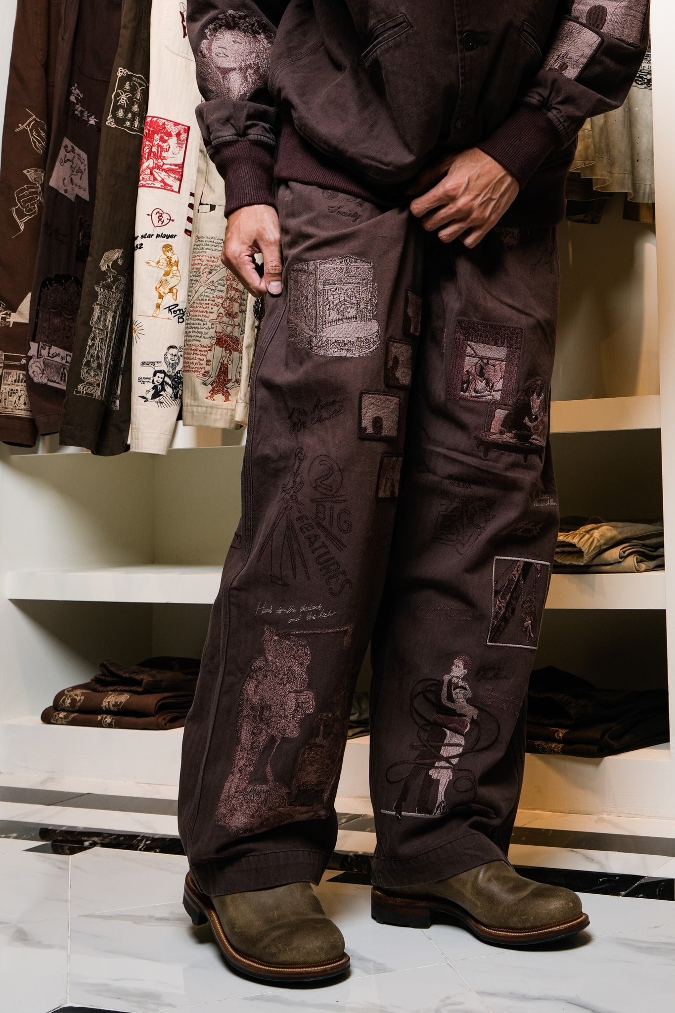 FILM PANT  - FADED BROWN