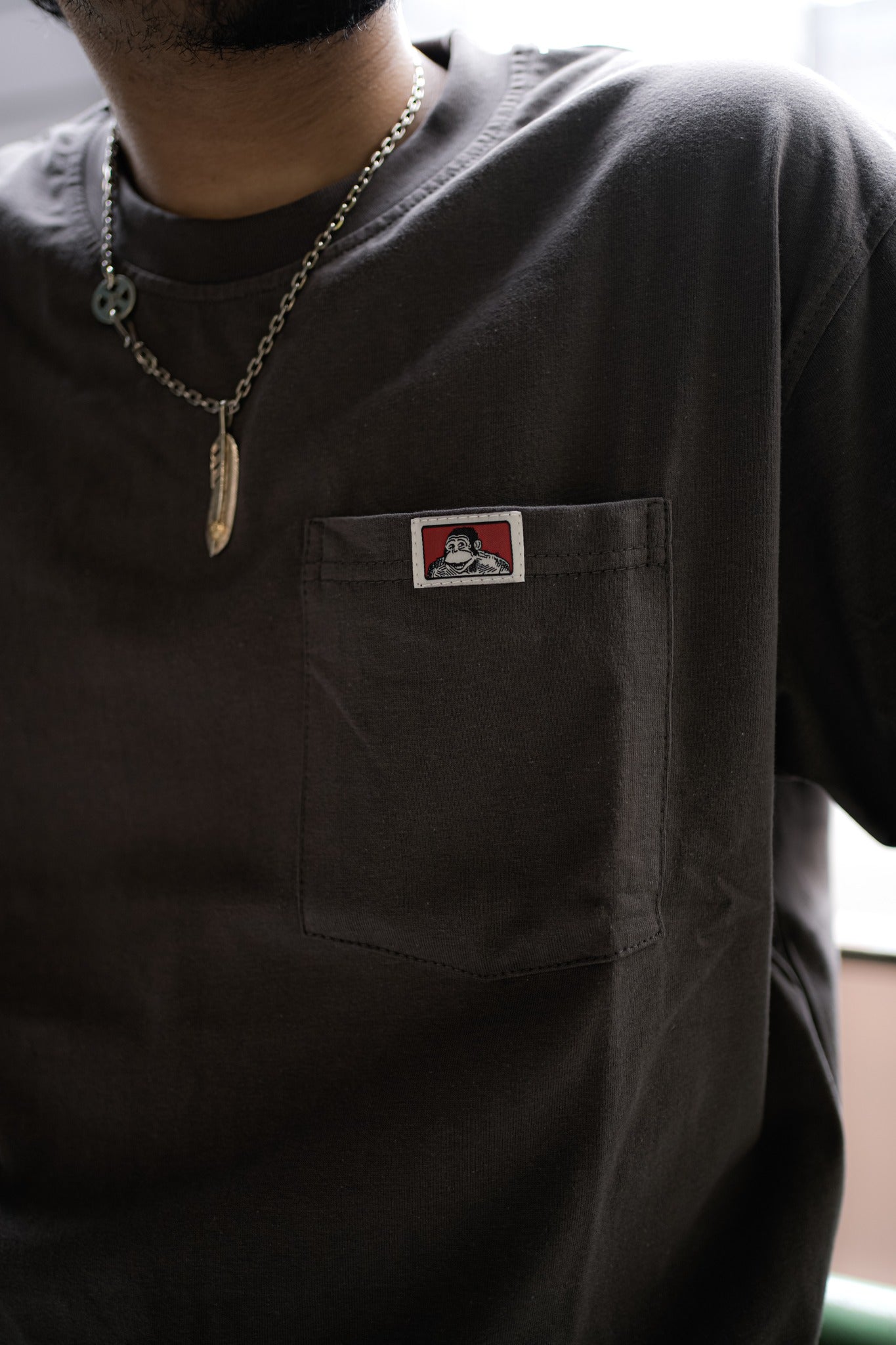 HEAVY DUTY POCKET TEE S/S - CHARCOAL