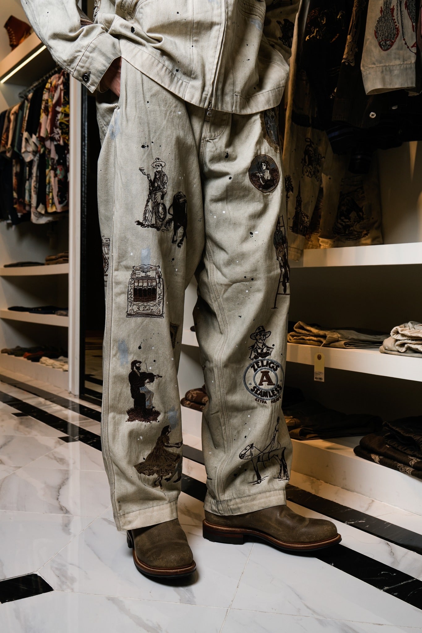 WESTERN PANT - SMOKE GREY