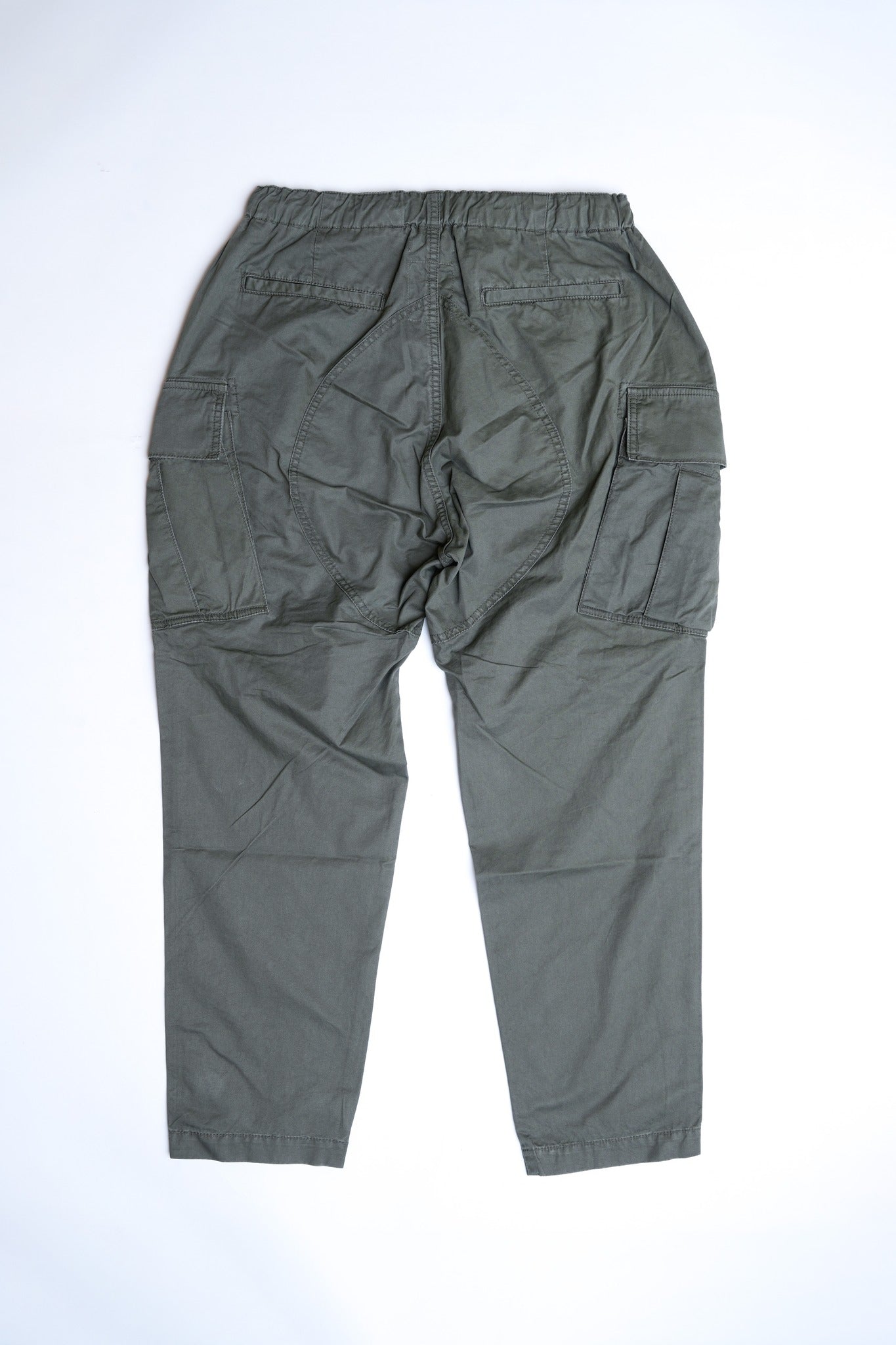 COTTON LIGHT PEACH TWILL JODHPURS STYLE CARGO PANTS TYPE2 - GREEN
