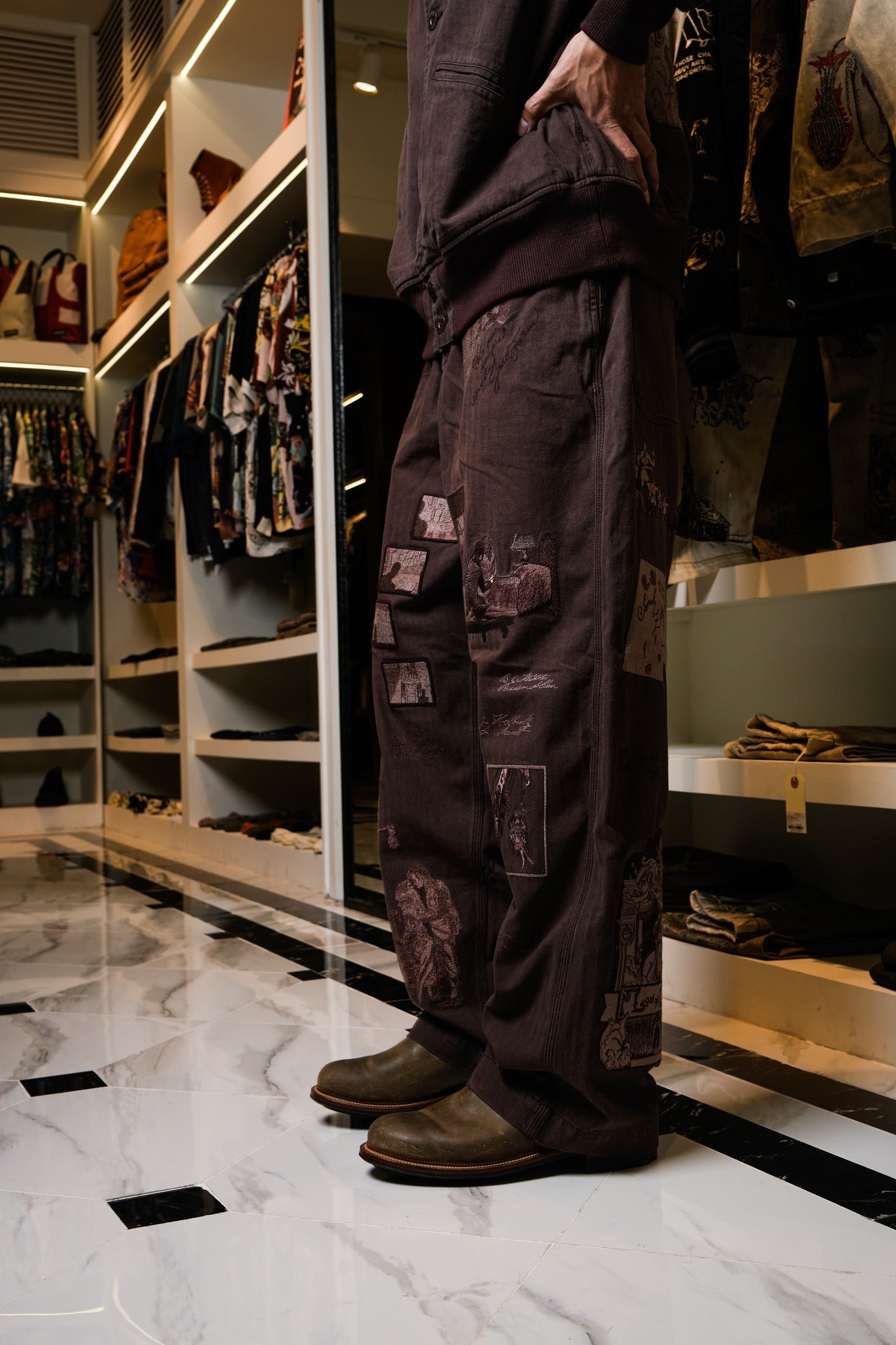FILM PANT  - FADED BROWN