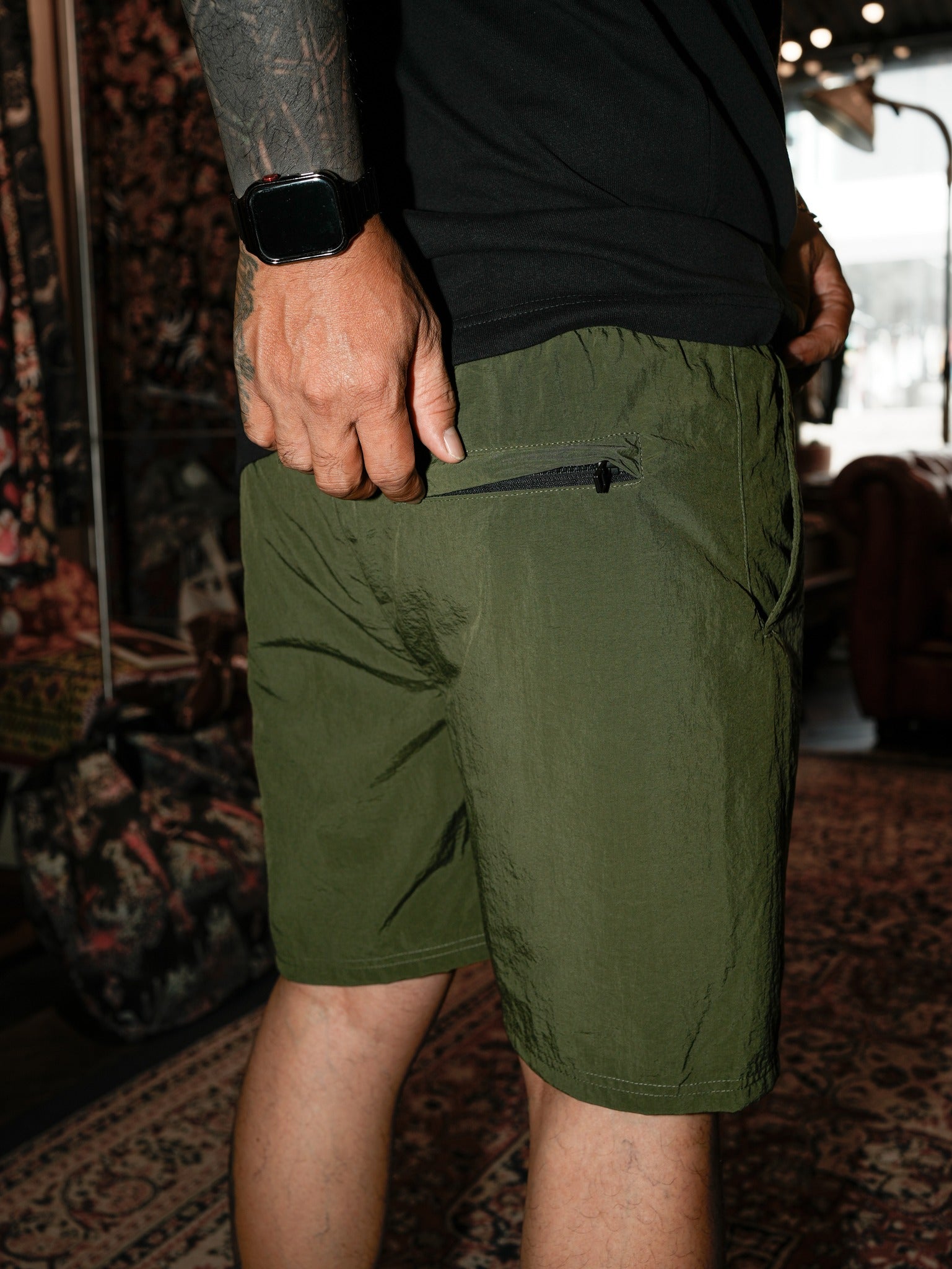 L. MOSQUITO TATTOO SHORTS - GREEN