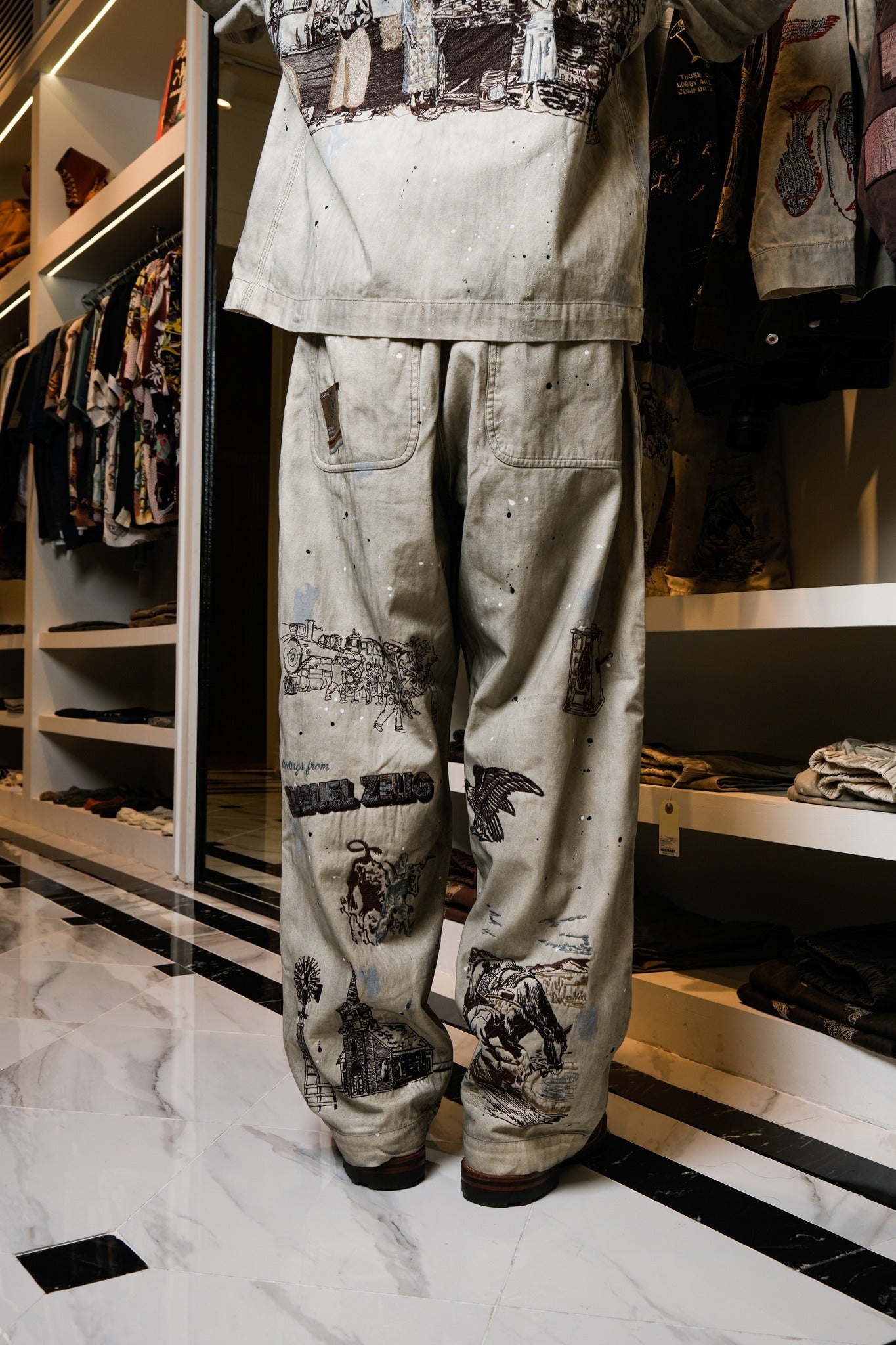 WESTERN PANT - SMOKE GREY