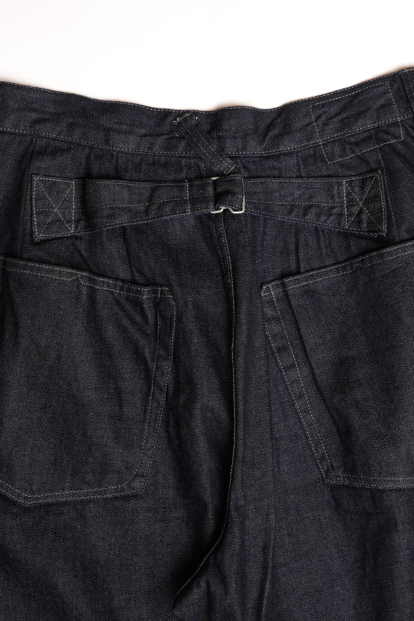 10OZ SELVEDGEG DENIM WIDE SHORT PANTS - INDIGO