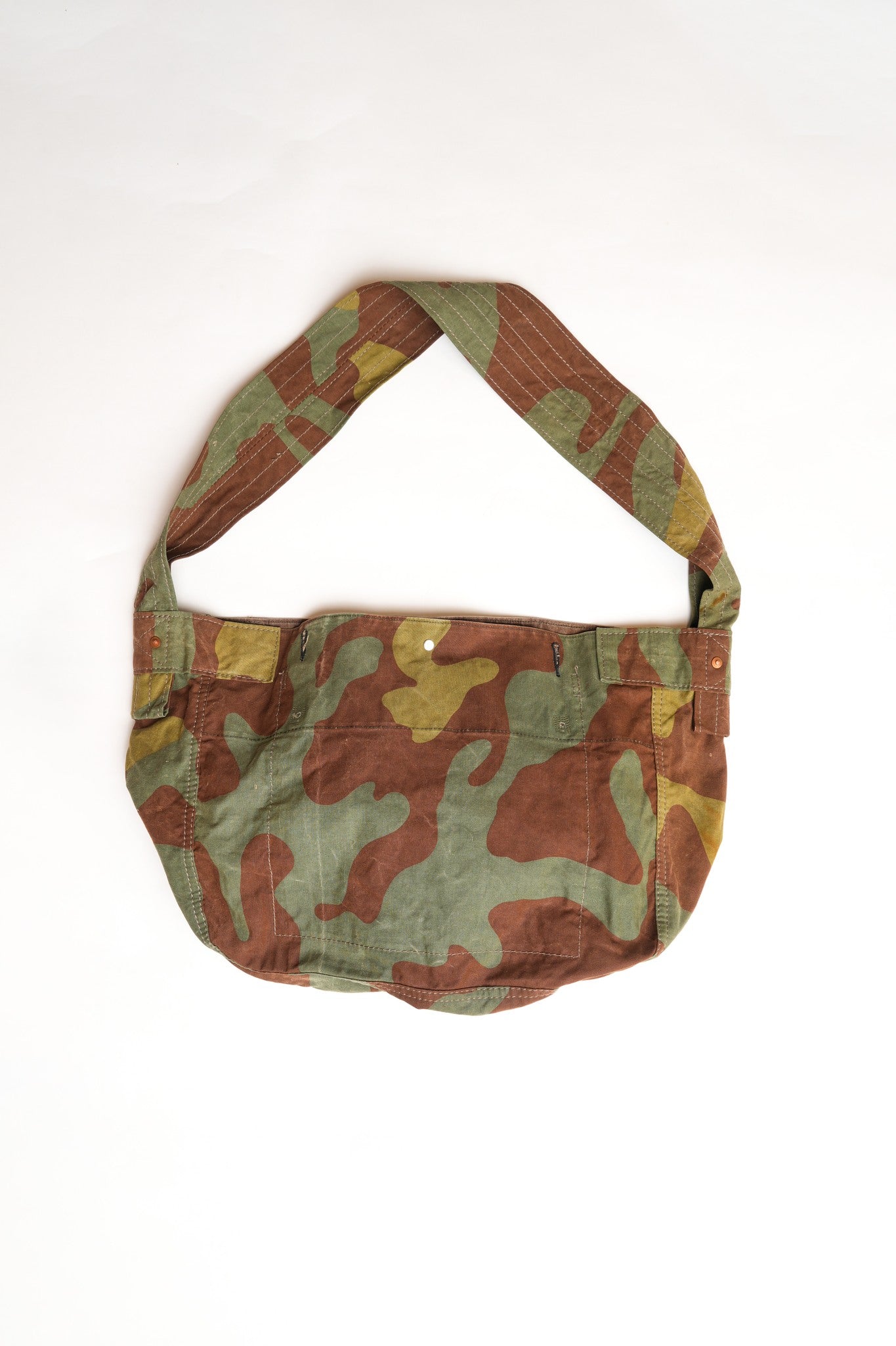 ITALIAN MILITARY 60S CAMO M1929 REMAKE NEWSPAPER BAG - VINTAGE