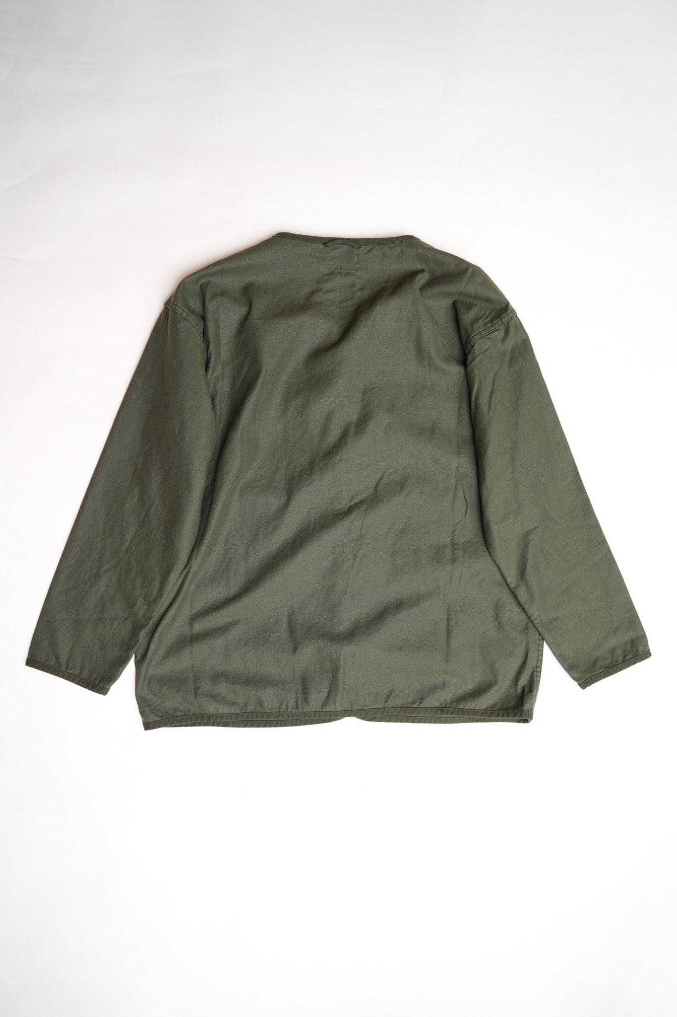 US ARMY 1910s POCKET COTTON BACK SATIN X RS COLLARLESS JACKET - GREEN