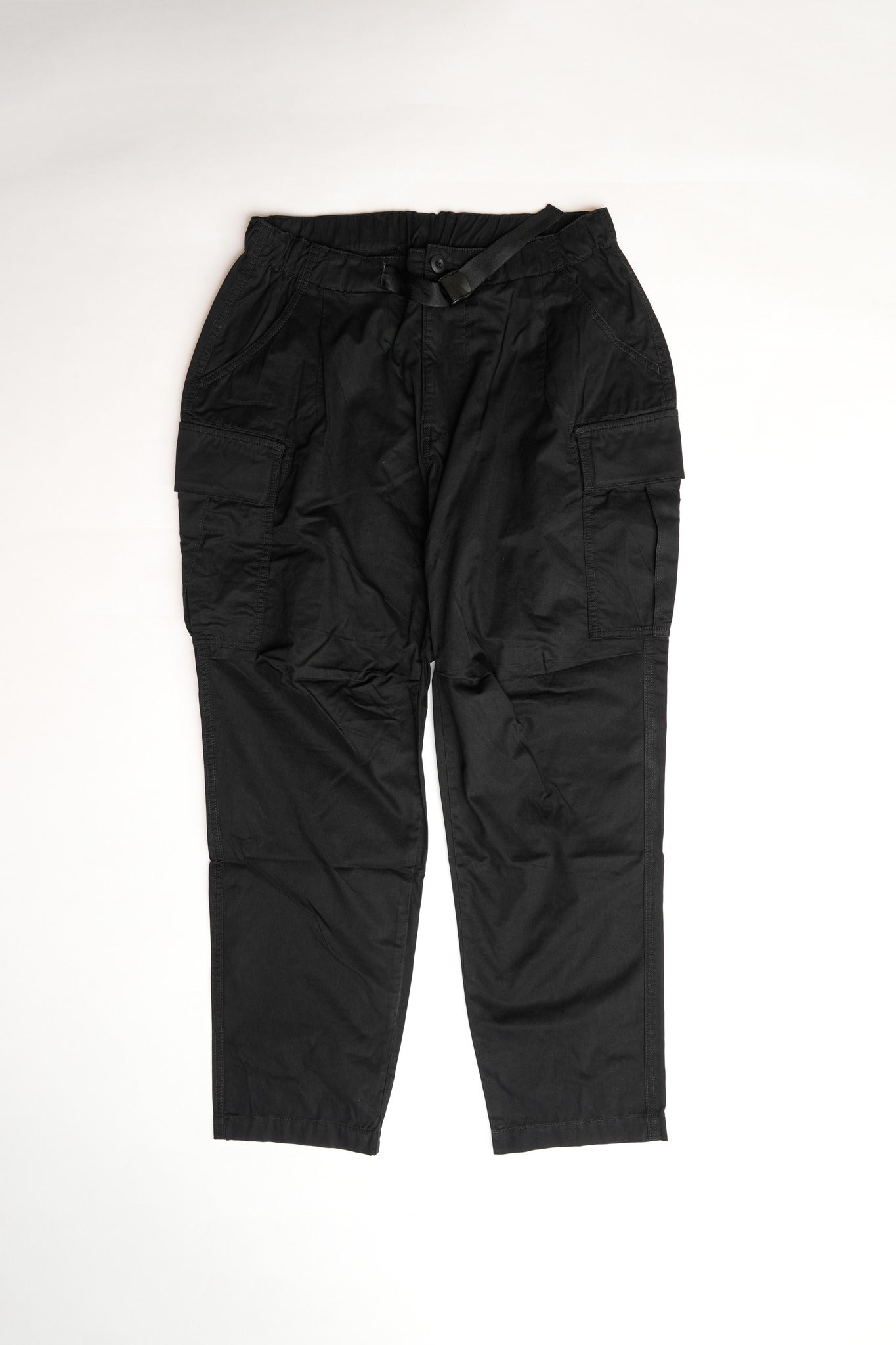 COTTON LIGHT PEACH TWILL JODHPURS STYLE CARGO PANTS TYPE2 - BLACK