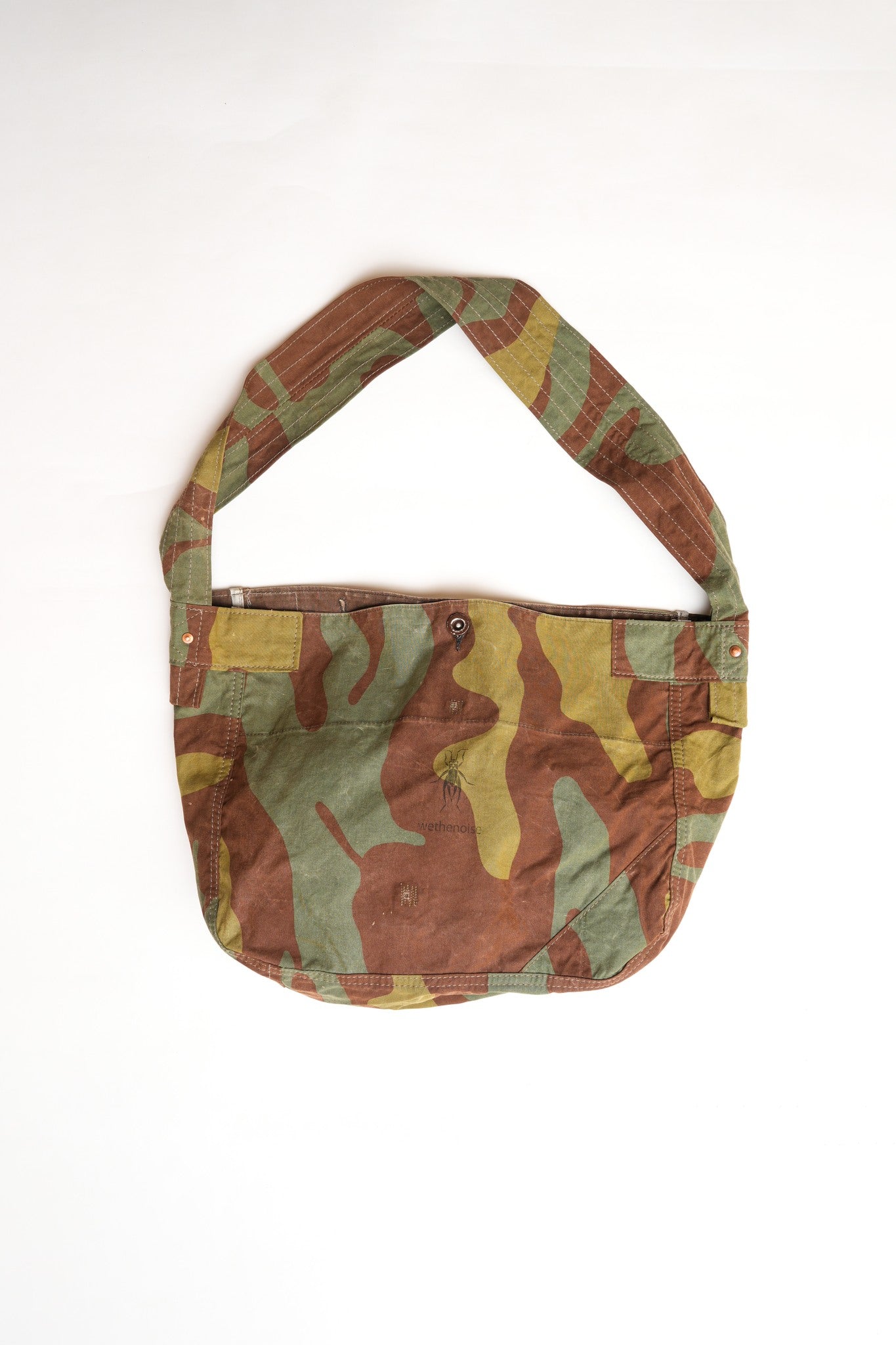 ITALIAN MILITARY 60S CAMO M1929 REMAKE NEWSPAPER BAG - VINTAGE