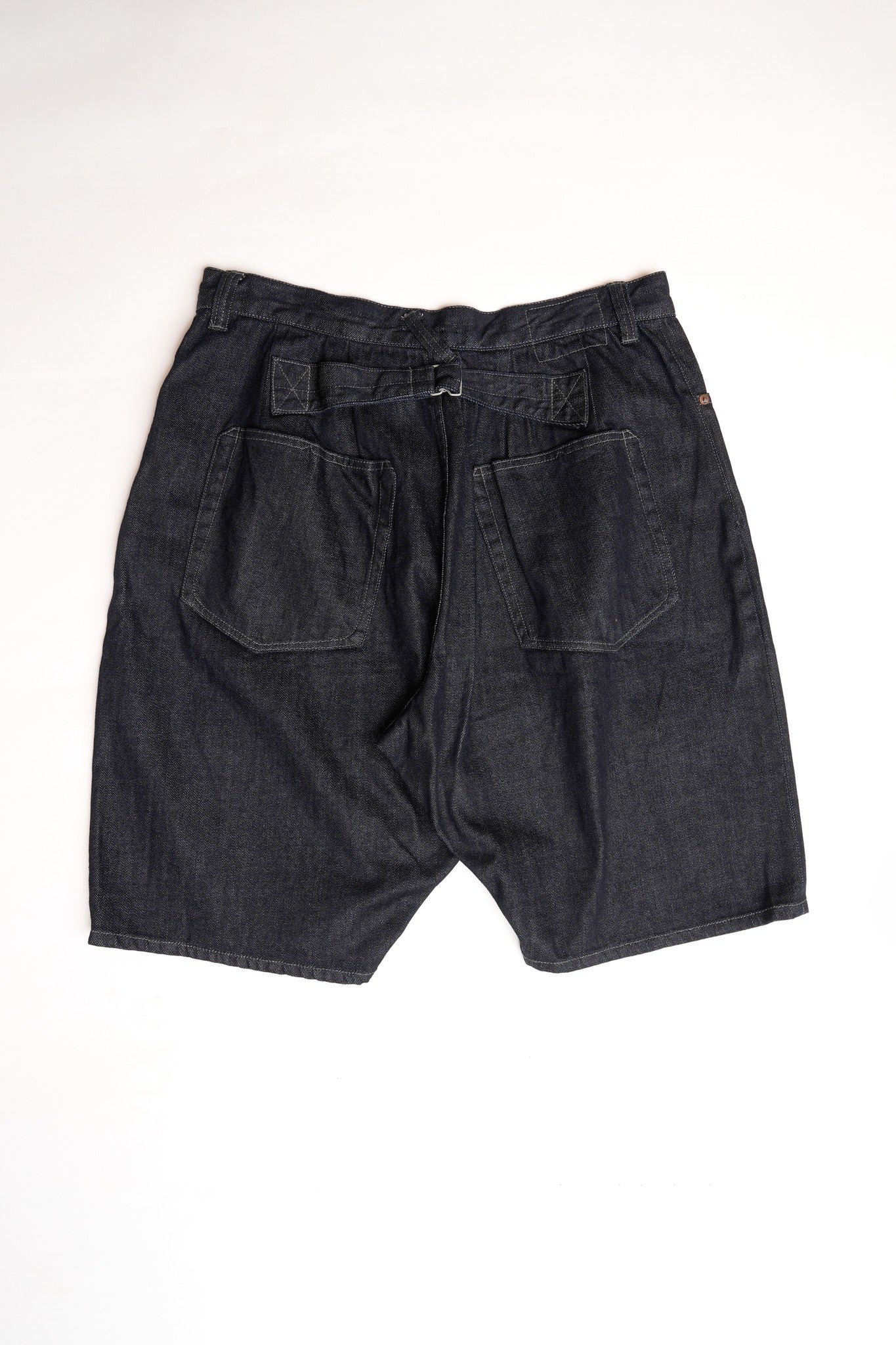 10OZ SELVEDGEG DENIM WIDE SHORT PANTS - INDIGO
