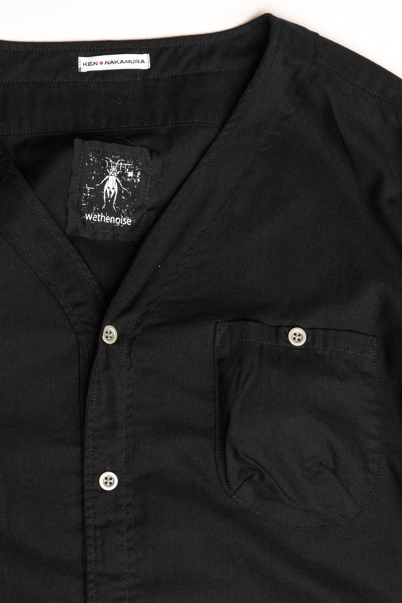 COTTON LINE VINTAGE BASEBALL SHIRT - BLACK
