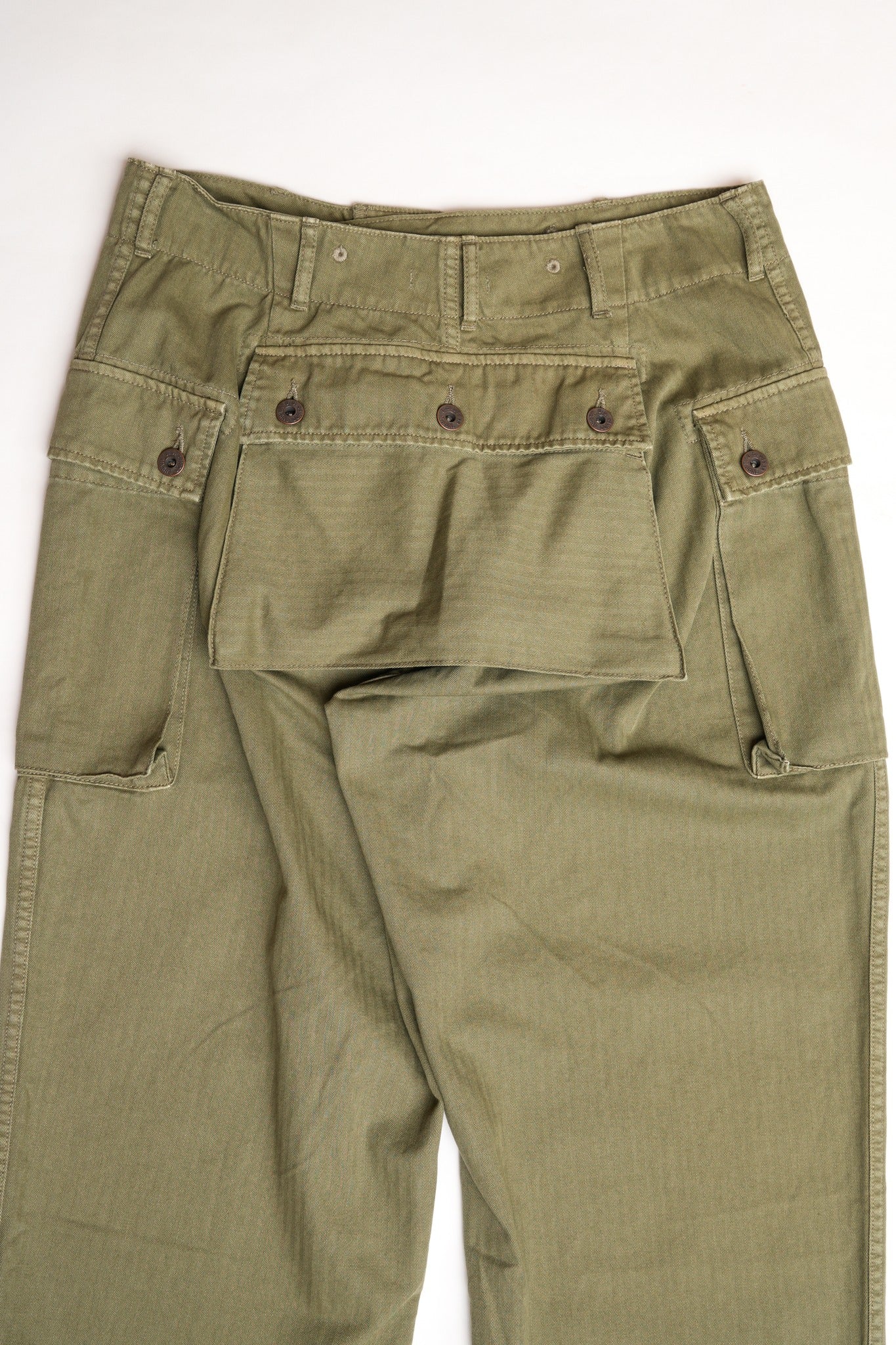 COTTON HBT P-44 MONKEY PANTS - GREEN